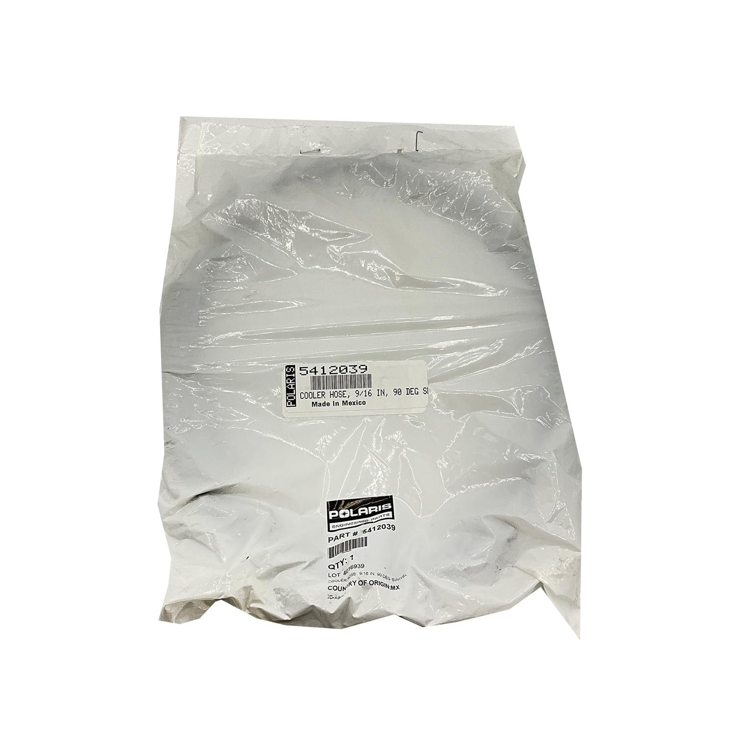 Polaris ATV Cooler Hose, 9/16 in, 90 Deg Swivel, Genuine OEM Part 5412039, Qty 1