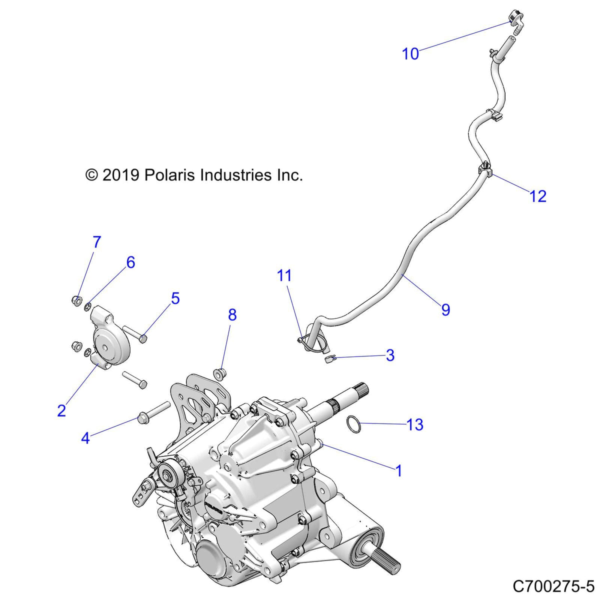 Polaris RZR Transmission Vent, Formed, Genuine OEM Part 2521771, Qty 1