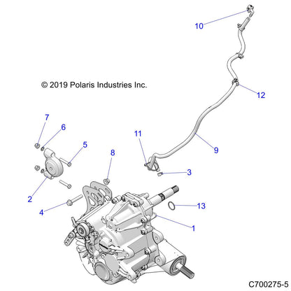 Polaris RZR Transmission Vent, Formed, Genuine OEM Part 2521771, Qty 1