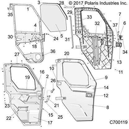 Polaris Ranger Regulator Hardware Kit, Right, Genuine OEM Part 2207711, Qty 1