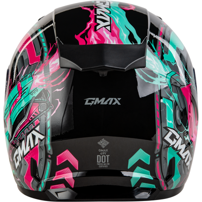 Gm 49y Charge Helmet Black/Pink/Aqua Ys