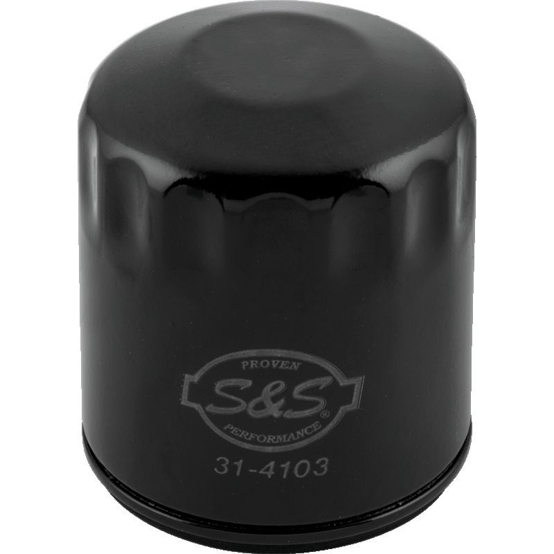 S&S Cycle 99-18 BT/2017+ M8/X-Wedge Black Oil Filter - 12 Pack
