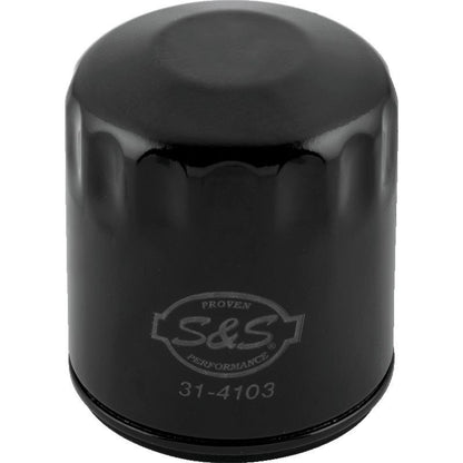 S&S Cycle 99-18 BT/2017+ M8/X-Wedge Black Oil Filter - 12 Pack