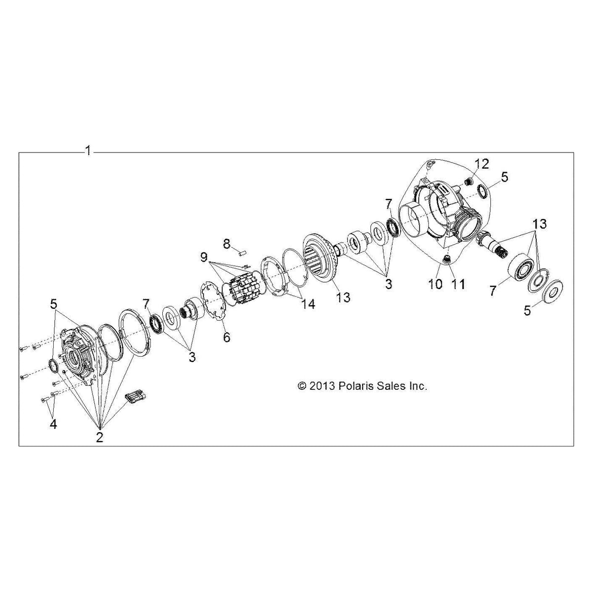 Polaris Ranger Roll Cage Assembly, Genuine OEM Part 3235261, Qty 1
