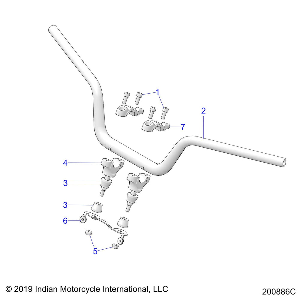 
                      
                        Indian Motorcycle Handlebar Riser Assembly, Genuine OEM Part 1025202, Qty 1
                      
                    