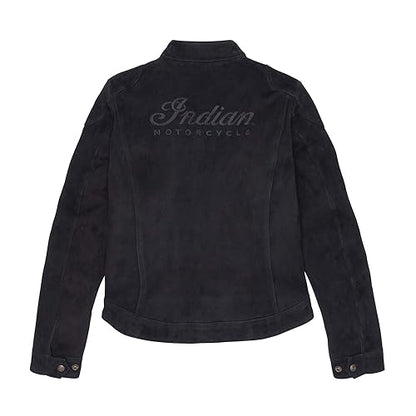Indian Motorcycle Women's Cleveland Suede Jacket, Black - XS - 283337101