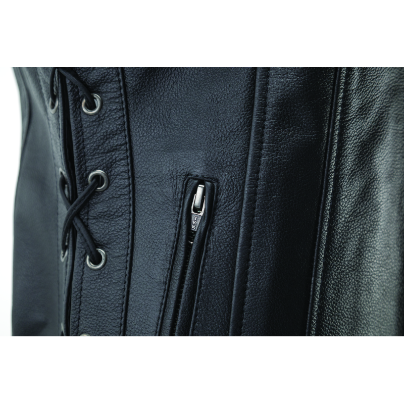Kuryakyn Leather By River Road Sapphire Leather Vest Black Womens - Small