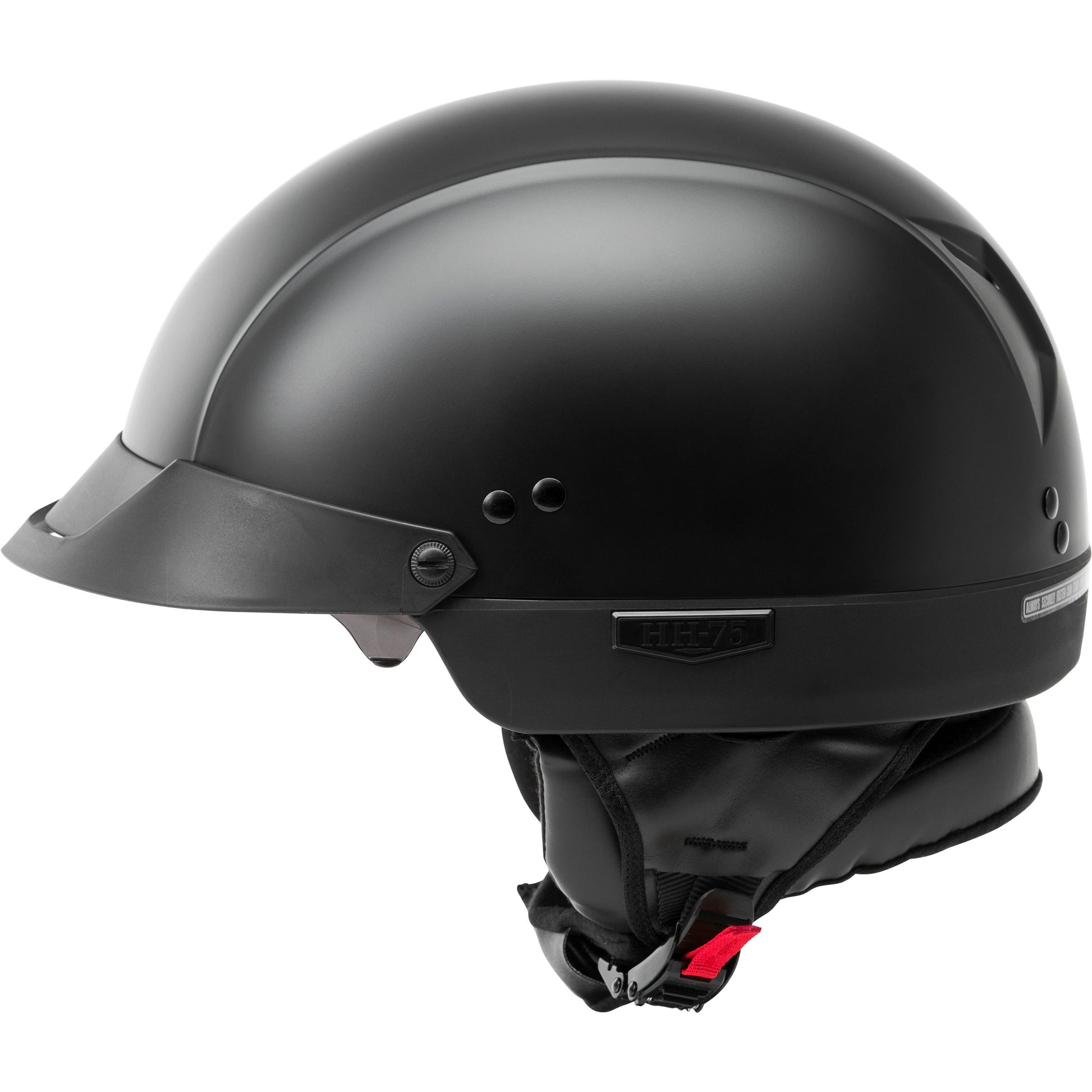 Hh 75 Half Helmet Matte Black 2x