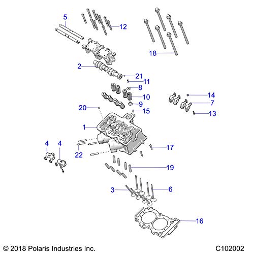 Polaris ATV ASM-ROCKER SHAFT [FROM 7/1/2018], Genuine OEM Part 3024201, Qty 1