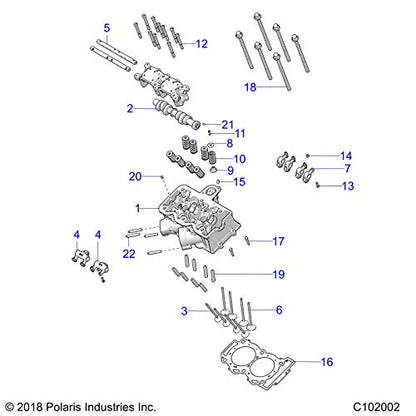 Polaris ATV ASM-ROCKER SHAFT [FROM 7/1/2018], Genuine OEM Part 3024201, Qty 1
