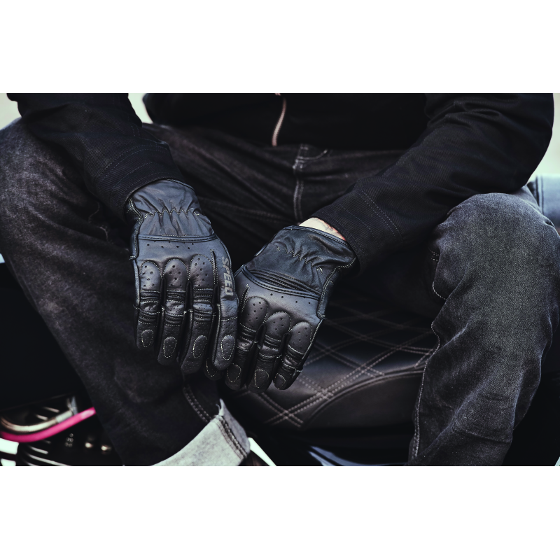 Speed and Strength Rust and Redemption Leather Gloves Black - Small