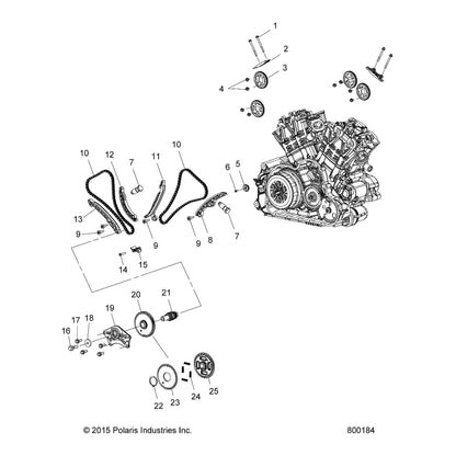 Indian Motorcycle Bearing Support Plate Assembly, Genuine OEM Part 1204964, Qty 1