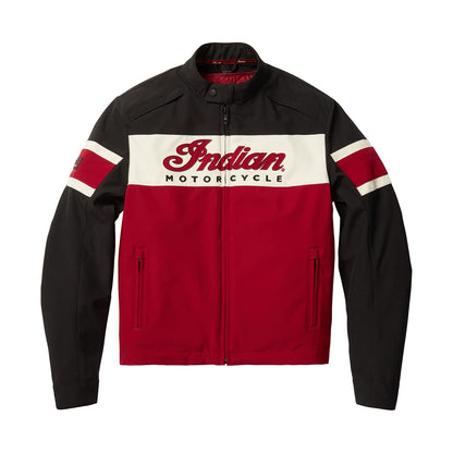 Indian Motorcycle Men's Madison Jacket in Red with Classic Riding Style