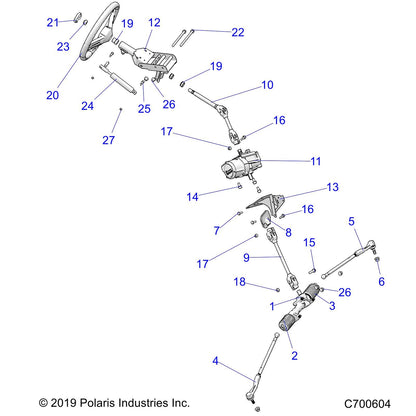 Polaris Ranger Power Steering Assembly, 2.5 Tooth, Genuine OEM Part 2414878, Qty 1
