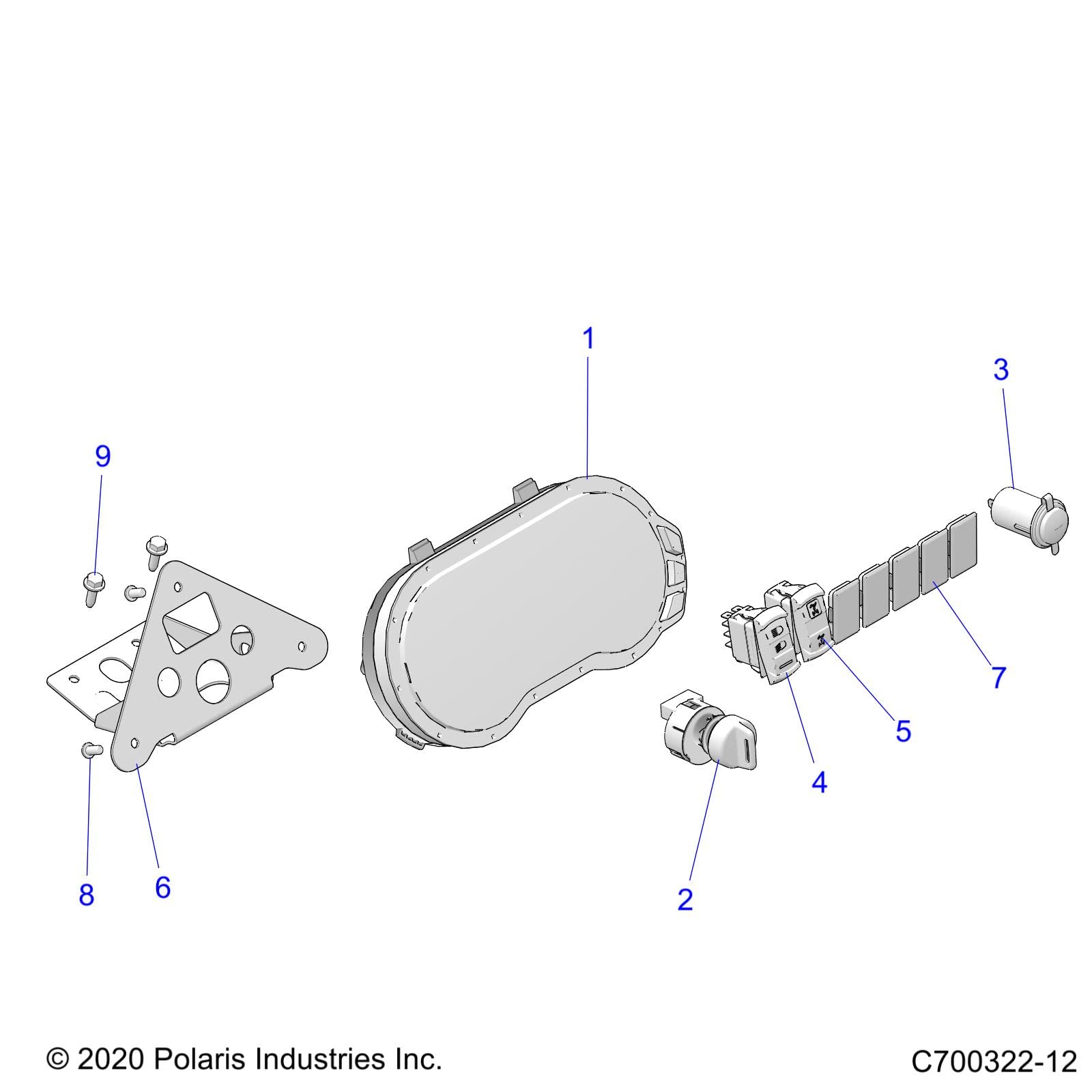 Polaris RZR ASM-C4,RZR,250K,NAS [from 9/30/2022], Genuine OEM Part 3286956, Qty 1