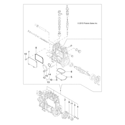 Polaris Ranger Injection Pump Assembly, Genuine OEM Part 3070143, Qty 1