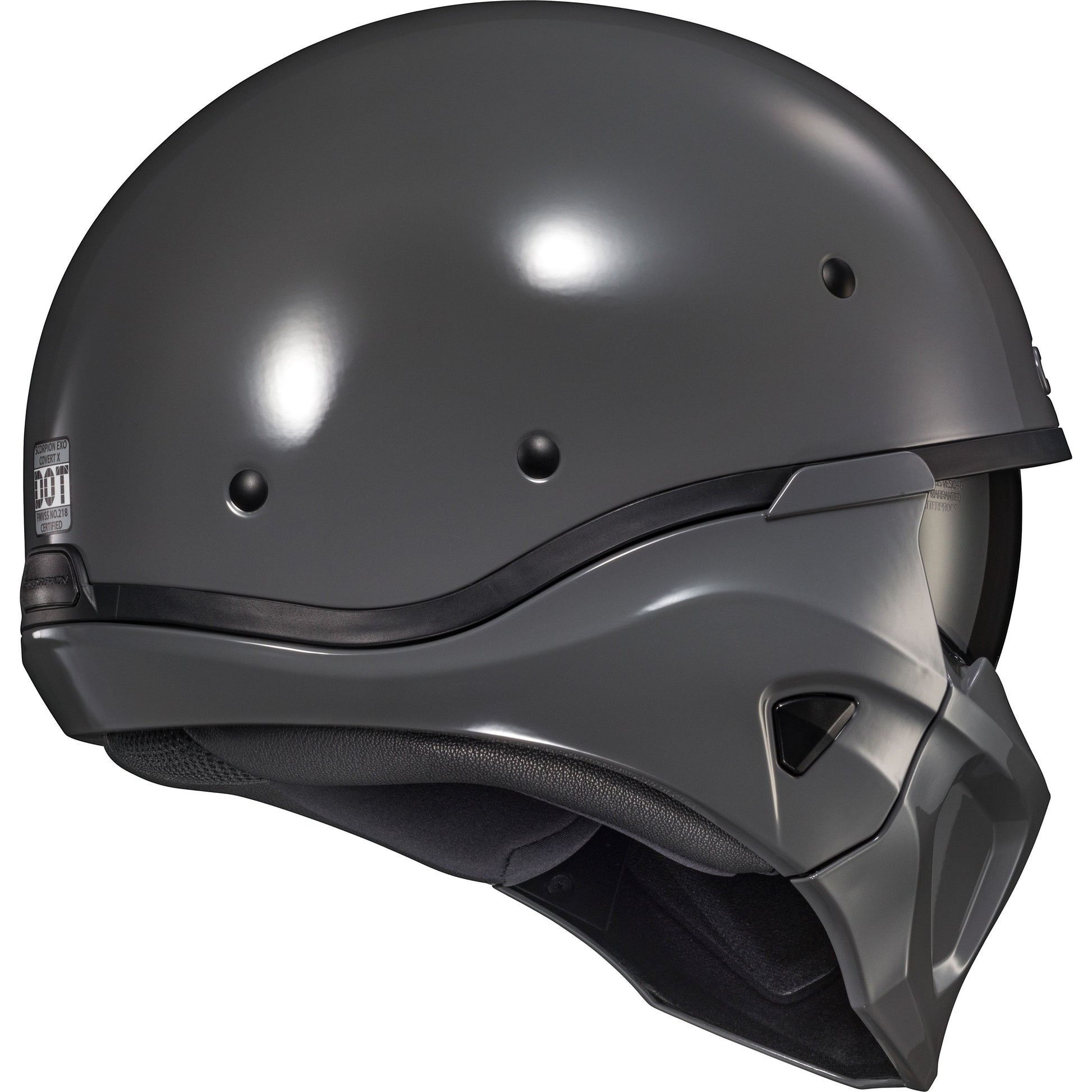 Covert X Open Face Helmet Cement Grey Lg