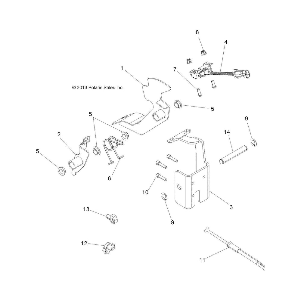 
                      
                        Polaris Ranger Throttle Cable, Genuine OEM Part 7081828, Qty 1
                      
                    
