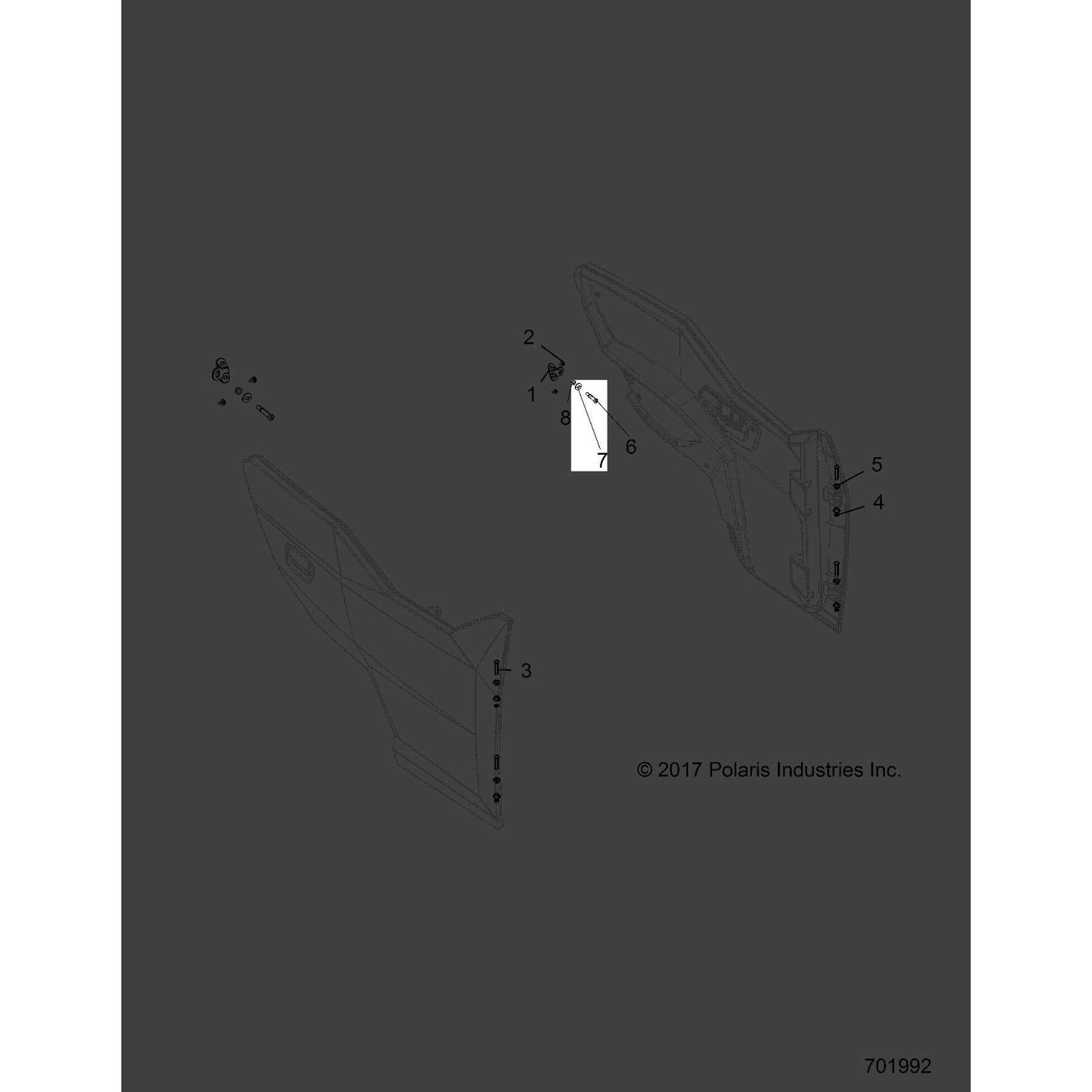 Polaris Ranger Washer, 10.15 x 28.7, Genuine OEM Part 7557117, Qty 1