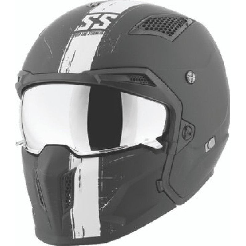Speed and Strength SS2400 Tough As Nails Helmet Black/White - Medium