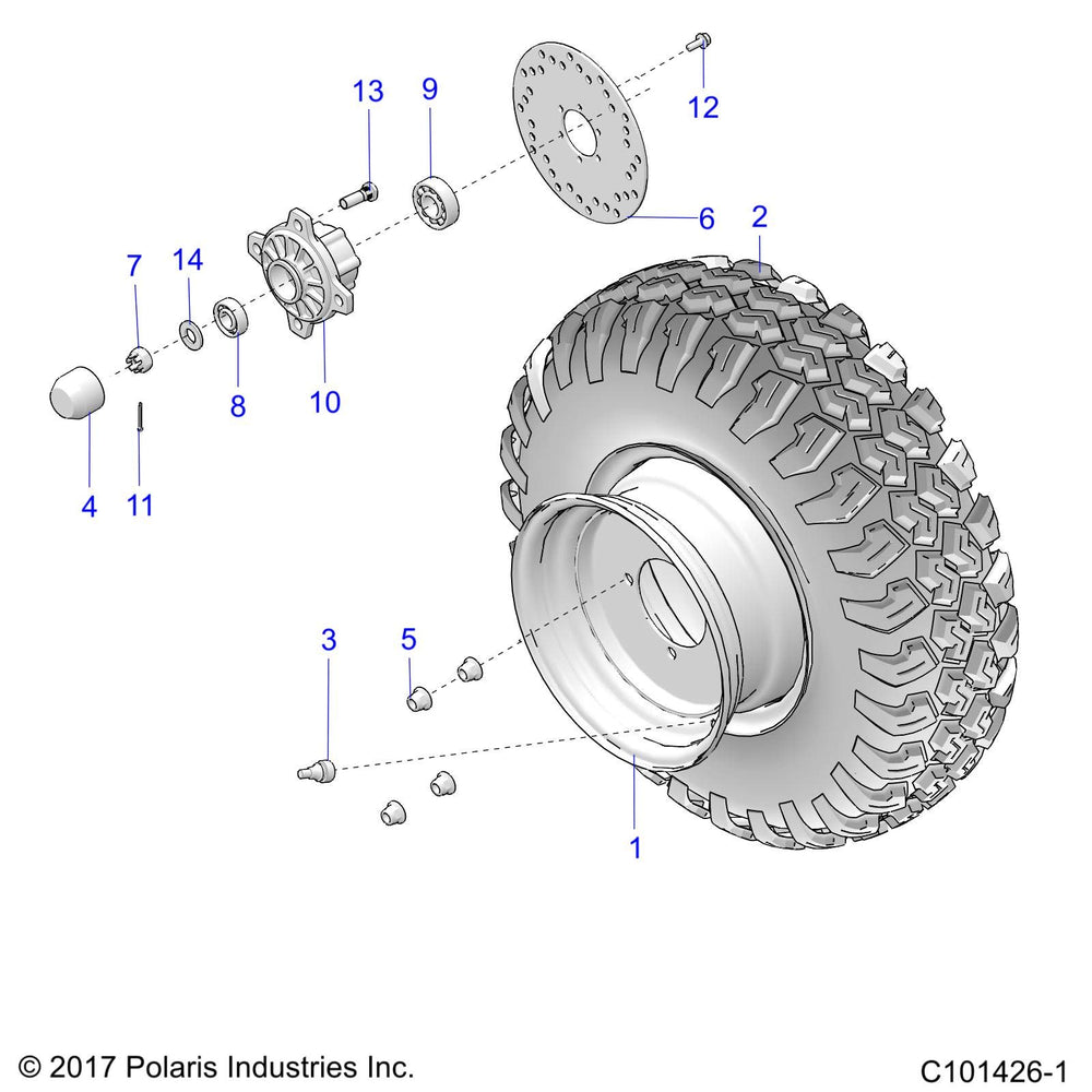 
                      
                        Polaris P3018 Tire, 22x7-10, Part 5416079
                      
                    