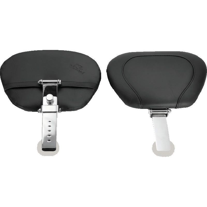 Mustang 06-17 Harley Dyna Wide Touring Solo Seat w/Driver Backrest w/Studs - Black