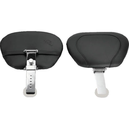 Mustang 06-17 Harley Dyna Wide Touring Solo Seat w/Driver Backrest w/Studs - Black