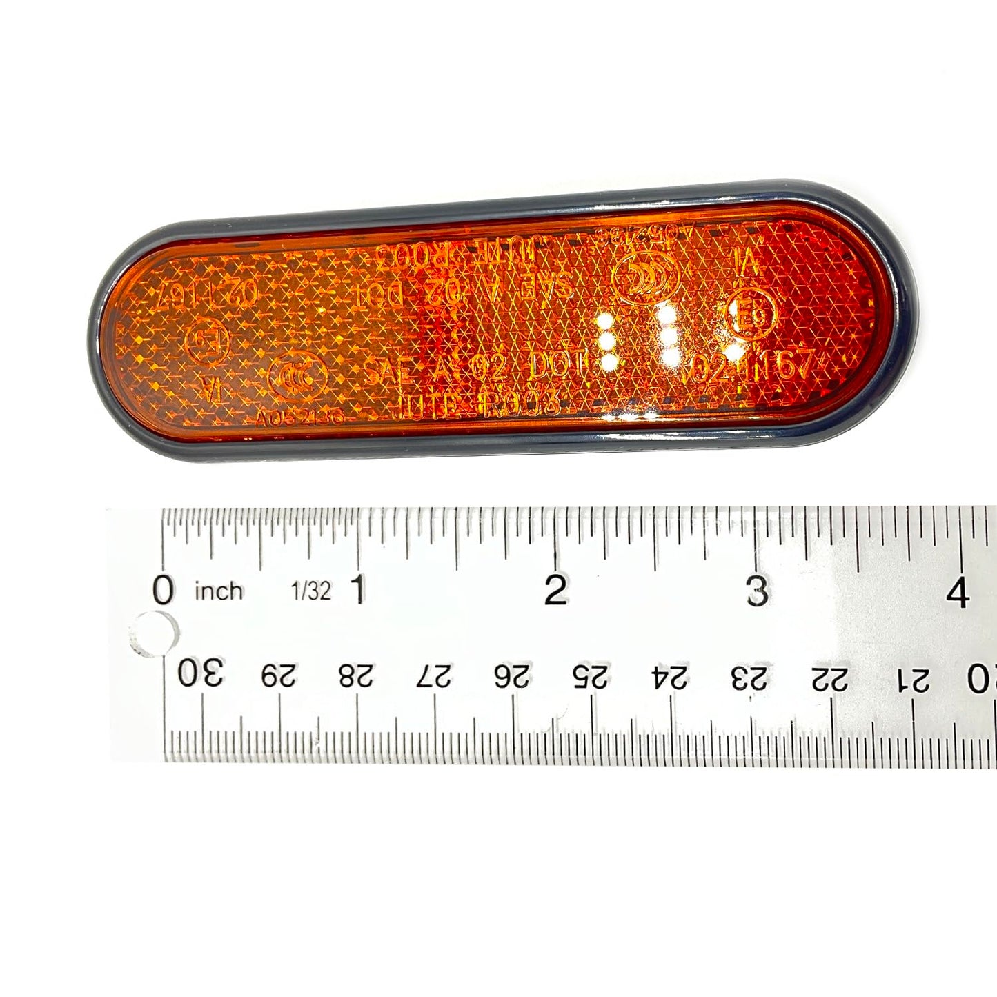 Indian Motorcycle Oval Amber Reflector, Genuine OEM Part 5454009, Qty 1