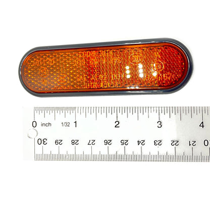 Indian Motorcycle Oval Amber Reflector, Genuine OEM Part 5454009, Qty 1