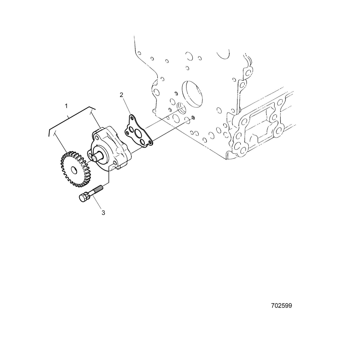 Polaris Off Road Oil Pump Assembly, Genuine OEM Part 3070553, Qty 1