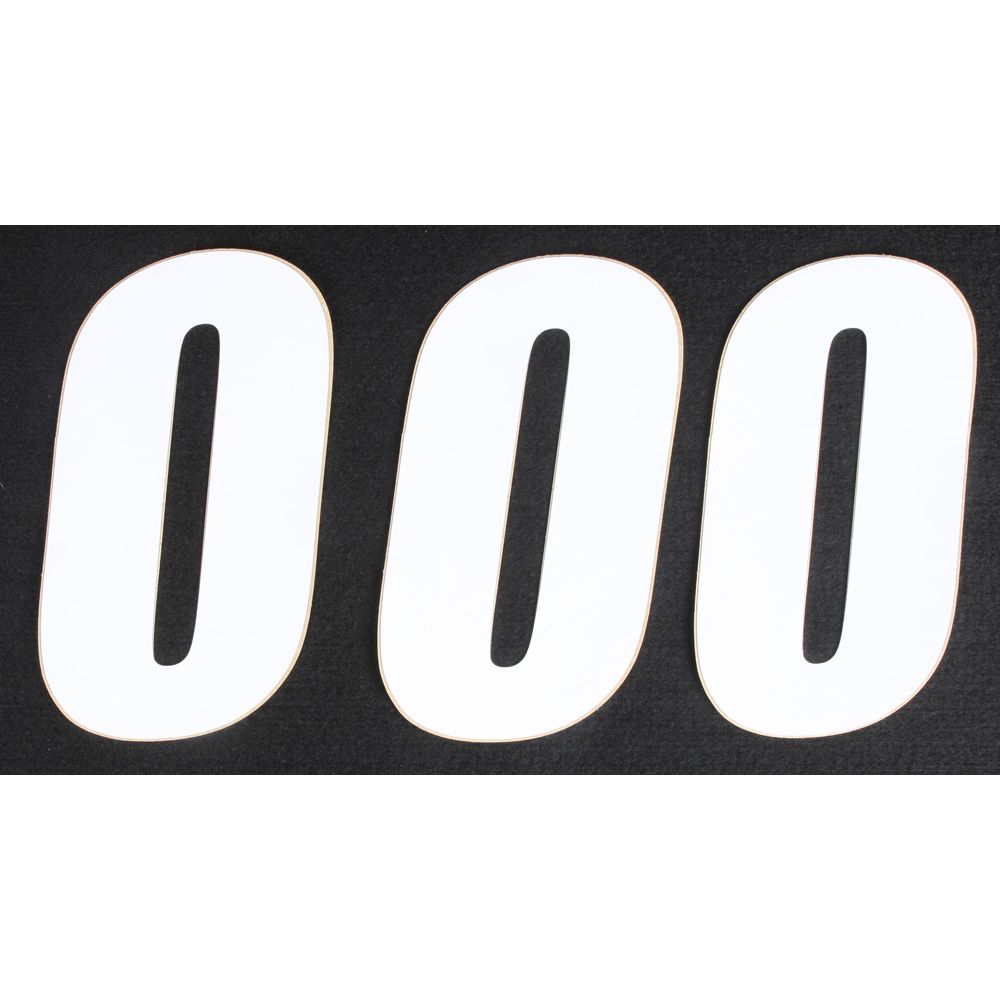 Number 0 White 6" 3/Pk
