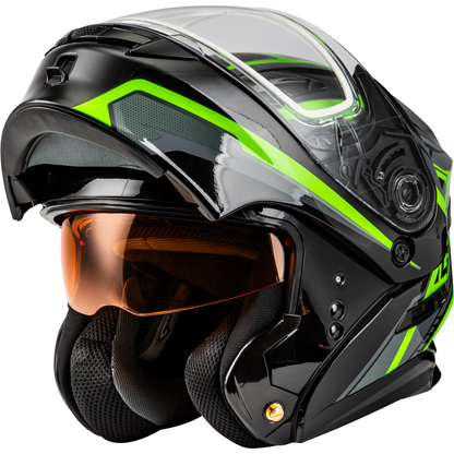 Md 01s Transistor Snow Helmet Black/Grey/Green Md