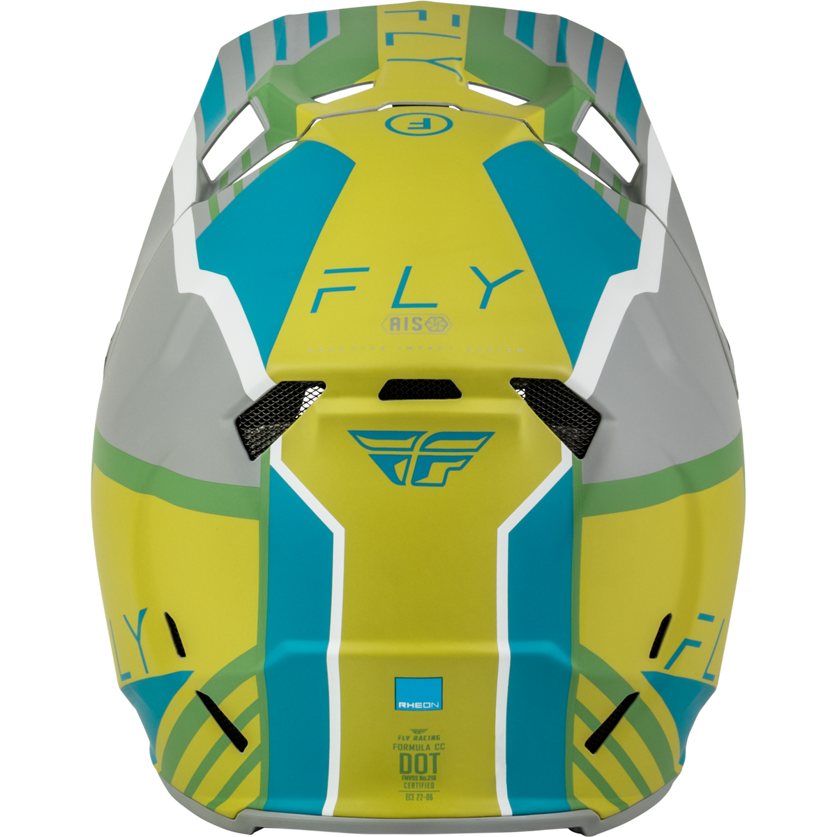 Youth Formula Cc Strike Helmet Matte Grey/Green/Teal Yl