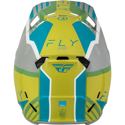 Youth Formula Cc Strike Helmet Matte Grey/Green/Teal Yl