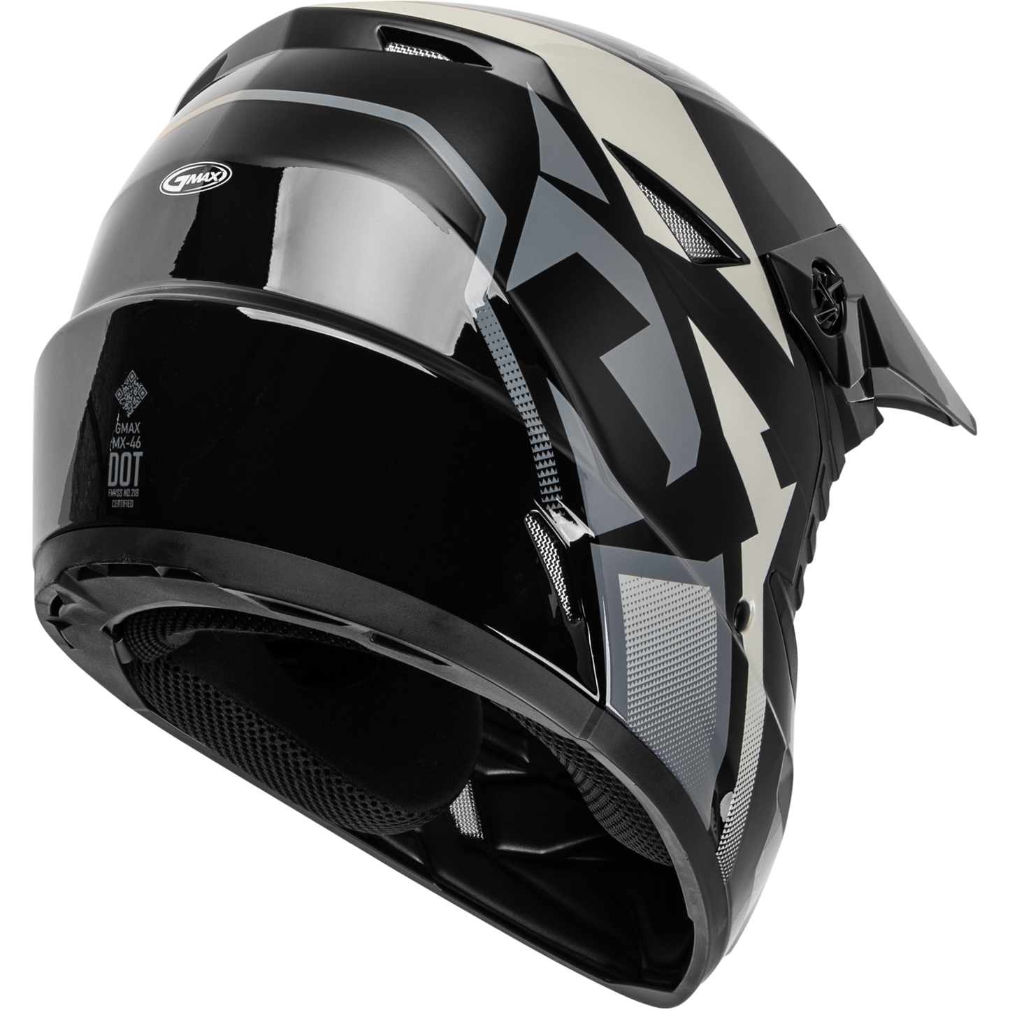 Mx 46 Compound Helmet Black/Grey/White Yl