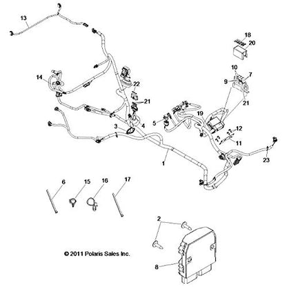 Polaris RZR Chassis Harness, RZR, Genuine OEM Part 2411764, Qty 1
