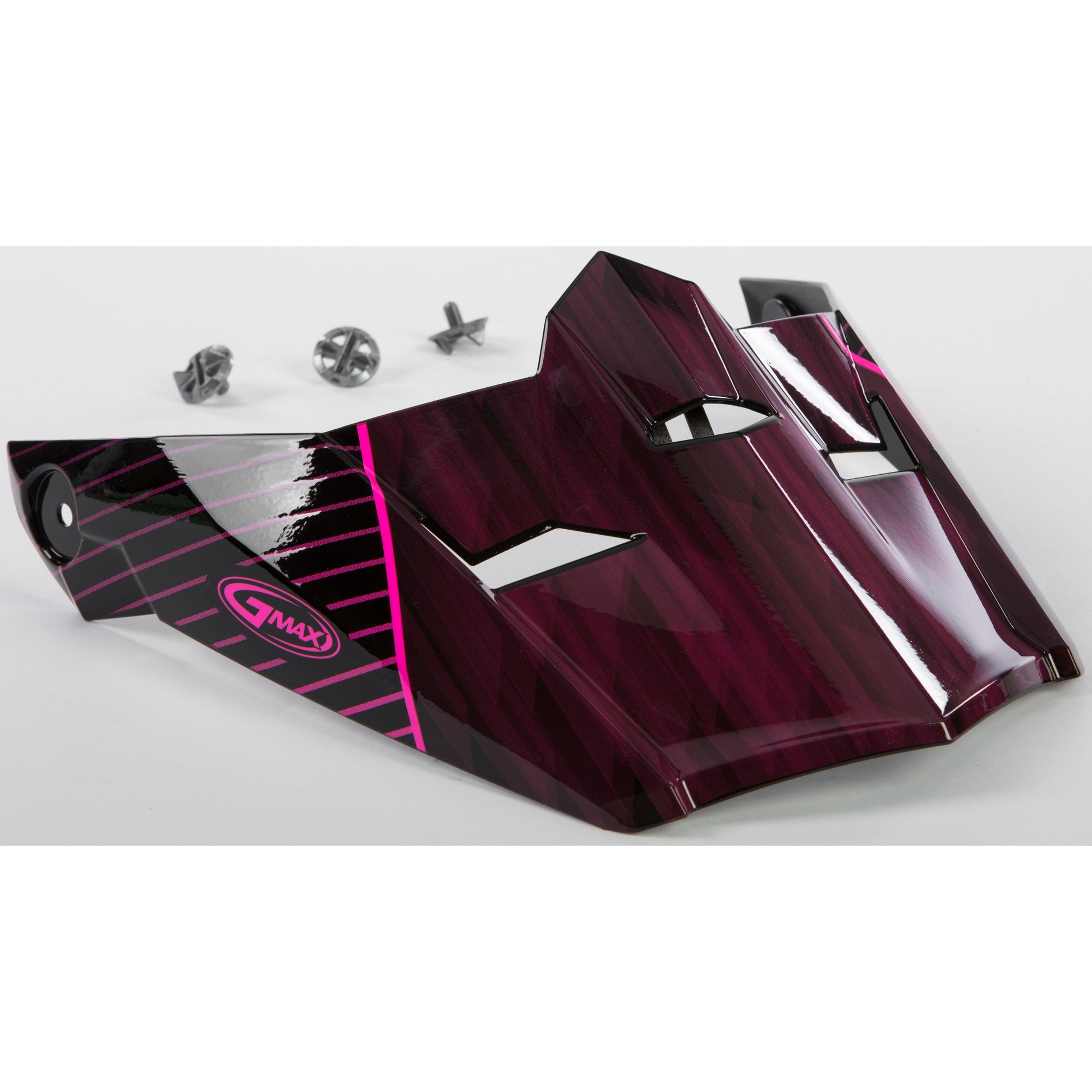 Visor W/Screws Colfax Mx 46 Black/Hi Vis Pink Md Xl