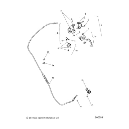 Indian Motorcycle Retaining Ring, Clutch/Brake, Genuine OEM Part 7710747, Qty 1