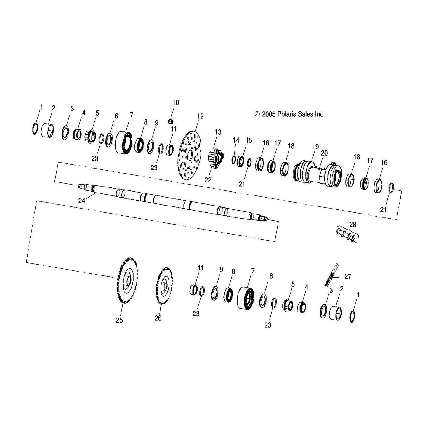 Polaris Off Road Sprocket, 30 Tooth, Genuine OEM Part 3221138, Qty 1