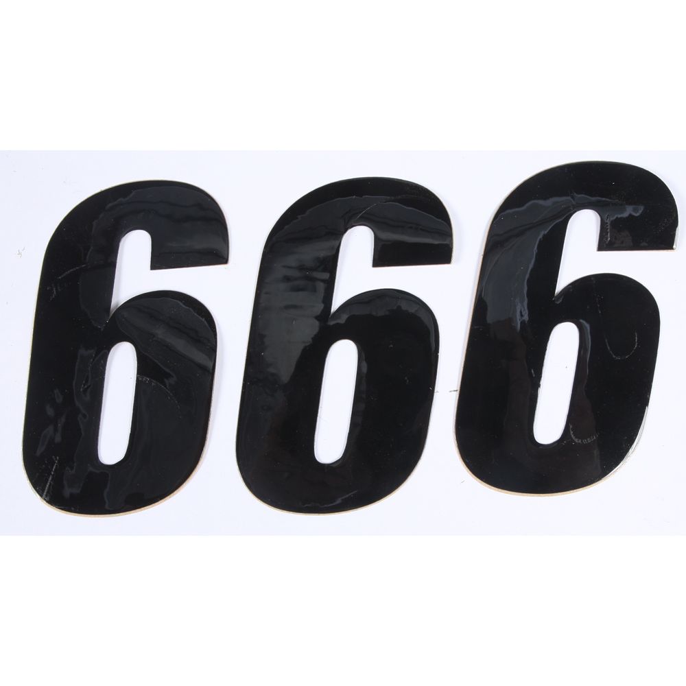 Number 6 Black 4" 3/Pk