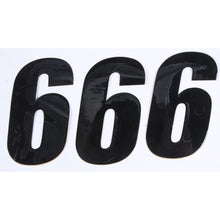 Number 6 Black 4" 3/Pk