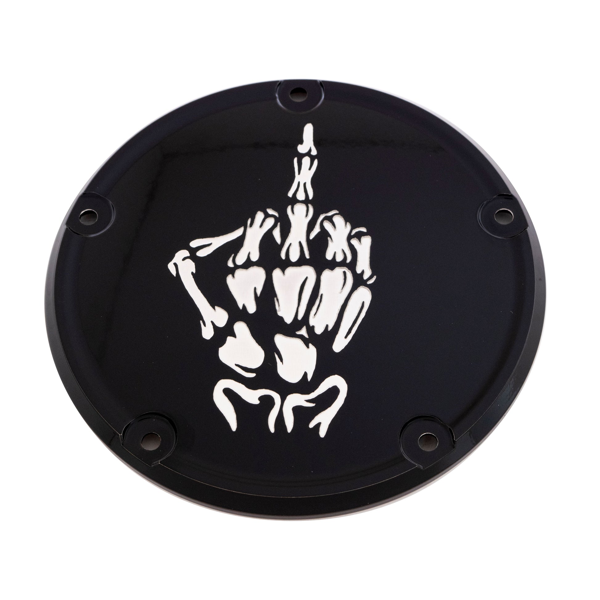 6   M8 Softail Derby Cover Bone Finger Black