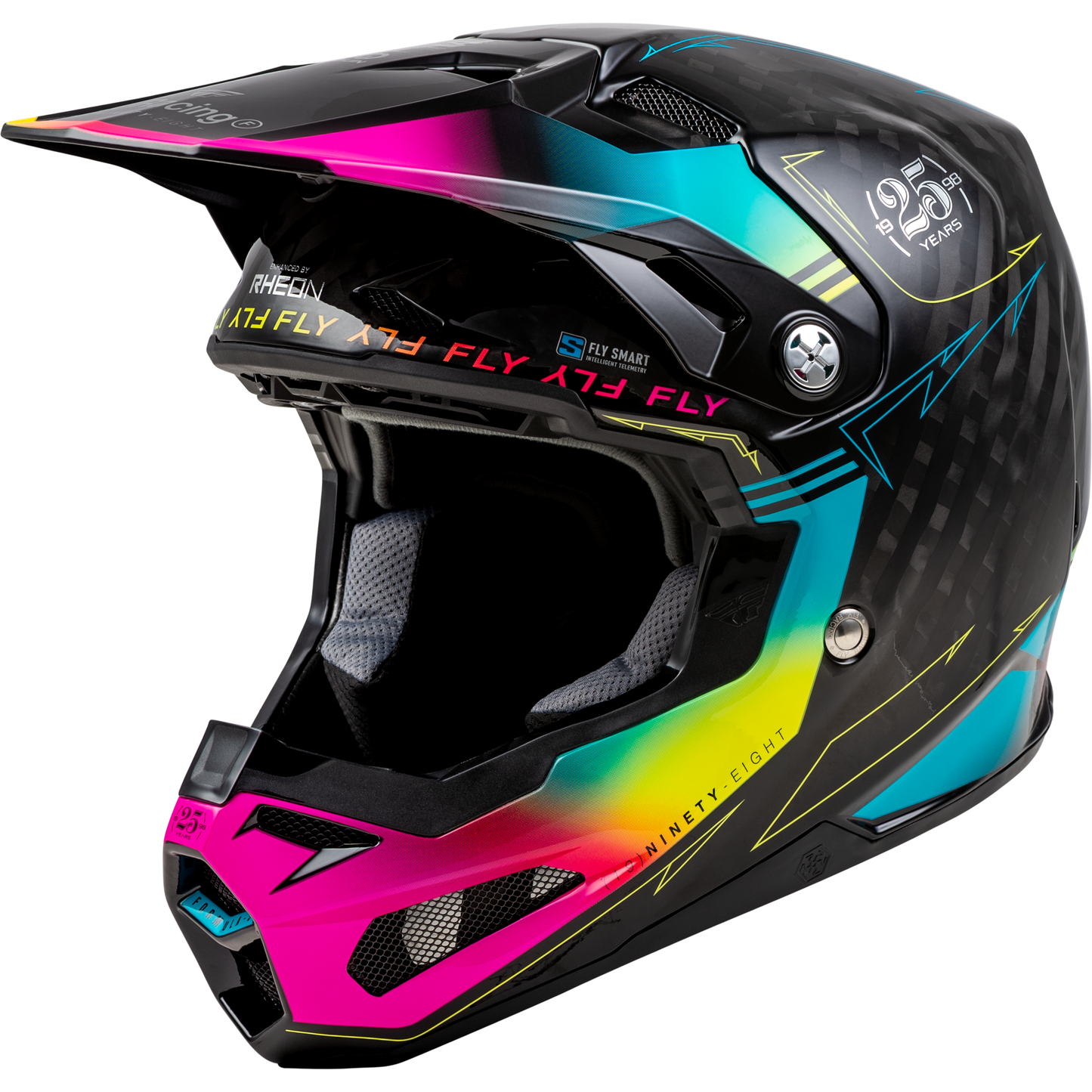 Formula S Carbon Legacy Helmet Black/Electric Blu/Fuschia Xl