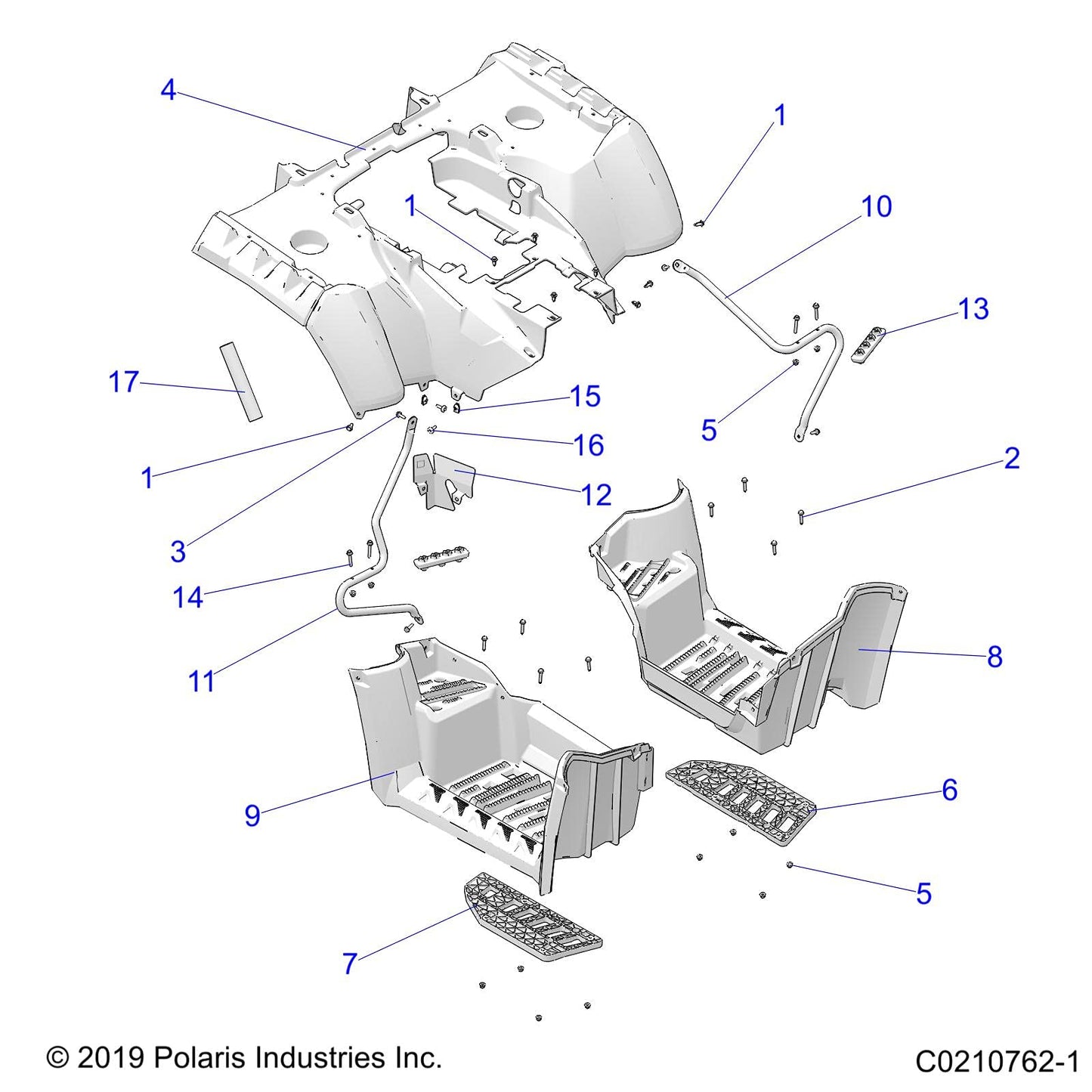 Polaris ATV Heat Shield Foil, Frame, Genuine OEM Part 5814113, Qty 1