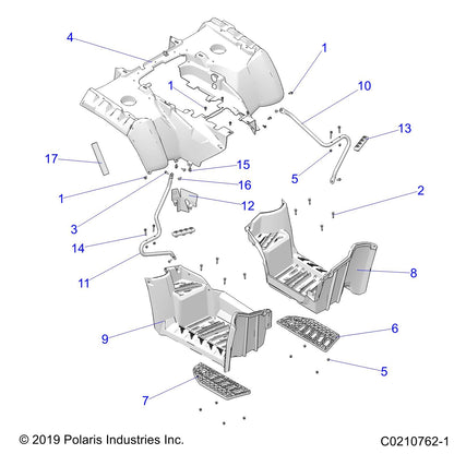 Polaris ATV Heat Shield Foil, Frame, Genuine OEM Part 5814113, Qty 1