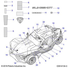 Polaris Slingshot Decal-Rear Wing,LH,Bronze, Genuine OEM Part 7191085, Qty 1