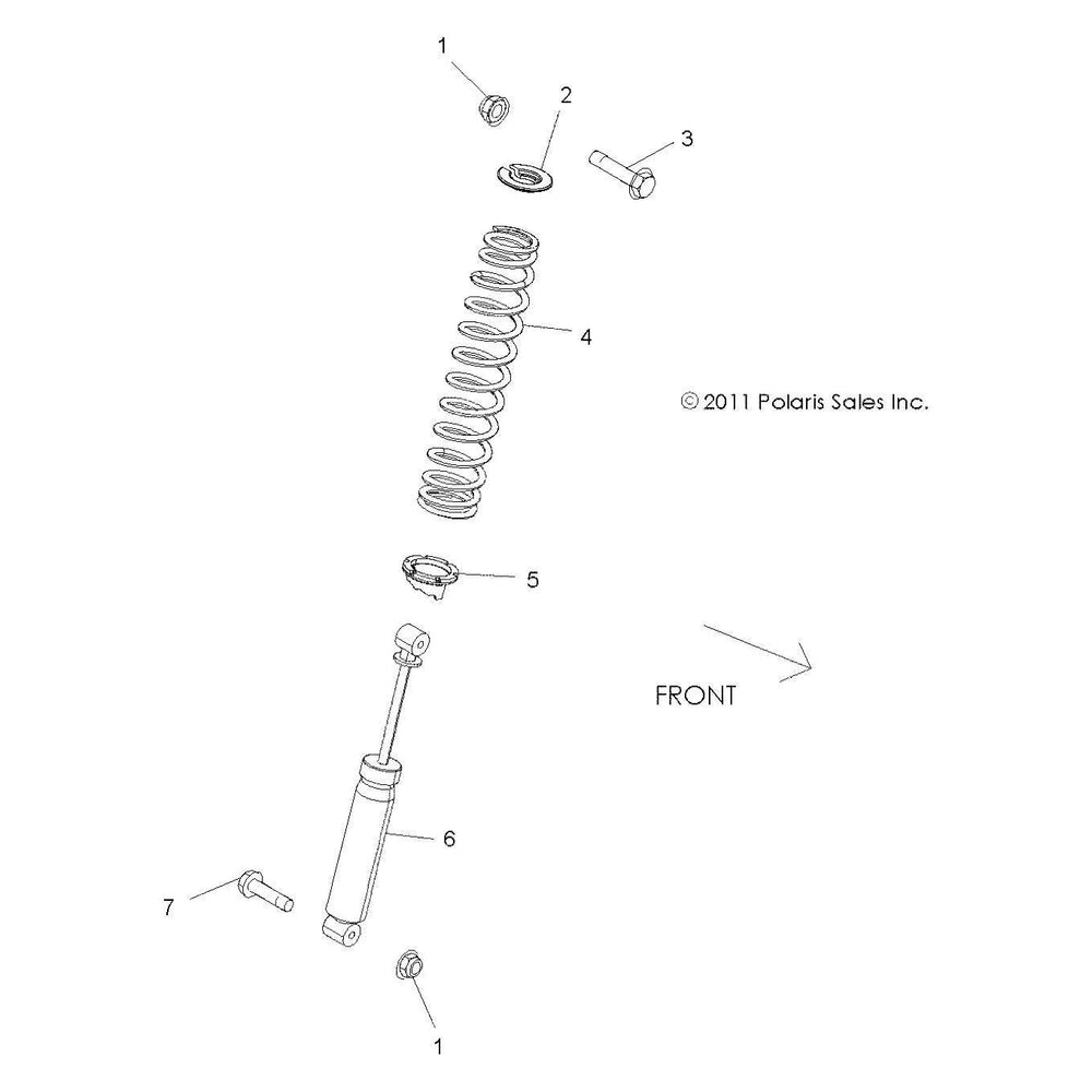 
                      
                        Polaris ATV Spring 300#, Bright White, Genuine OEM Part 7044538-133, Qty 1
                      
                    