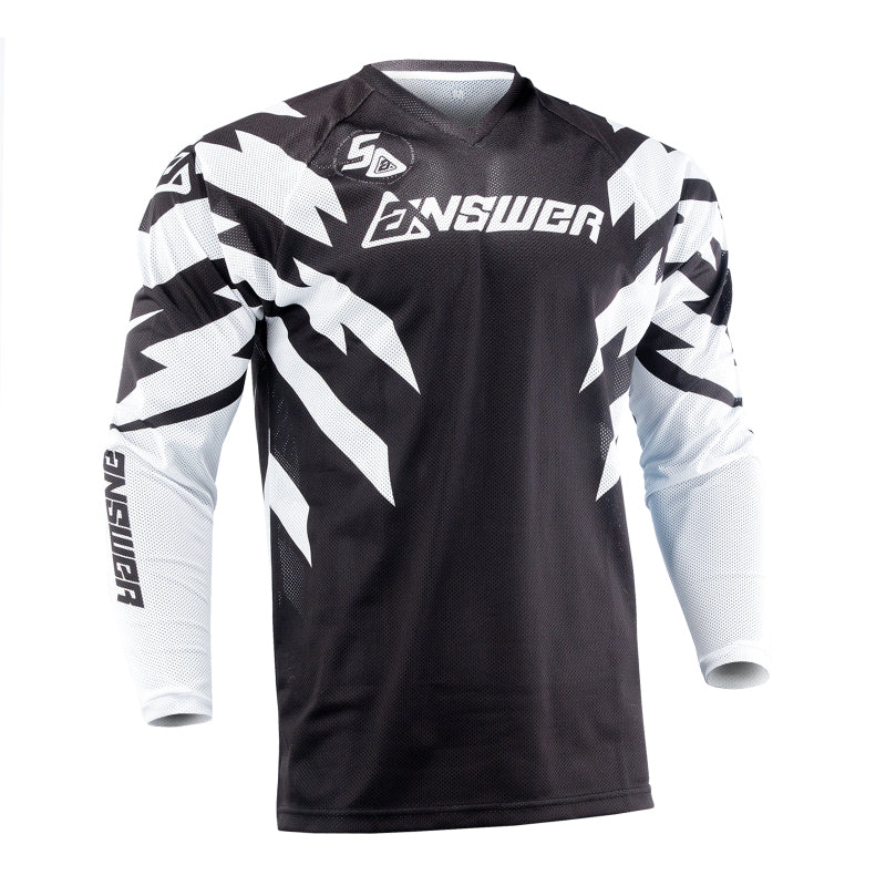 Answer 26 LE Syncron Rizz Vented Jersey Black/White/Cyan Youth - Large
