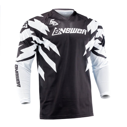 Answer 26 LE Syncron Rizz Vented Jersey Black/White/Cyan Youth - Large