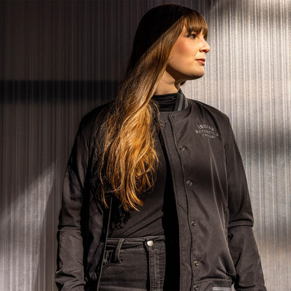 Indian Motorcycle Women's Casual Bomber, Black - XL - 286281609